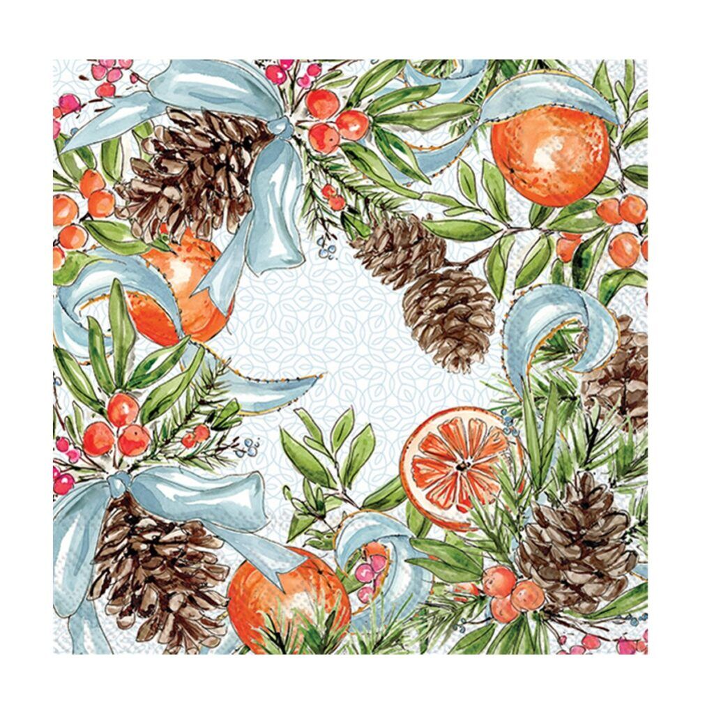 Boston International Pinecones And Ribbons Napkin - Thumbnail 2